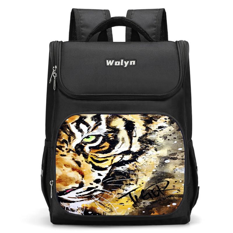 Stylish And Durable Tiger Backpack For Elementary School Kids Unisex High Capacity