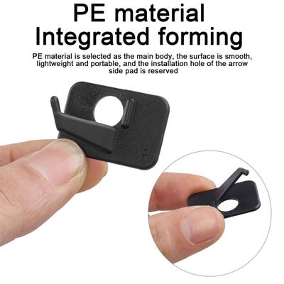 Repose-flèche en plastique noir, 2 pièces, support de flèche pour arc recourbé, dos auto-adhésif, accessoire de ciblage pour tir de chasse