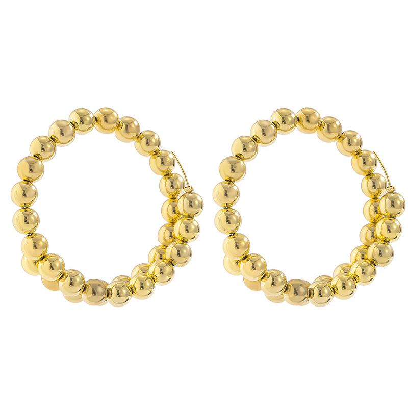 foxanry Prevent Allergy Round Geometric Earrings For Women Exaggerated Light Luxury Minimalist Trendy Party Jewelry Accessories Gifts