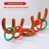 Aufblasbares Rentiergeweih Ringwurfspiel - Weihnachts-Stirnband-Spielzeug