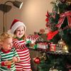 Electric Hanging Christmas Train with Light & Sound, Christmas Tree Decoration, Railway Car Playsets, Kids Toys Xmas Ornaments