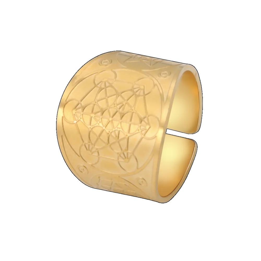 Retro Punk Celtic Knot Open Ring for Men Seven Pointed Star Magic Formation Couple Jewelry Gift