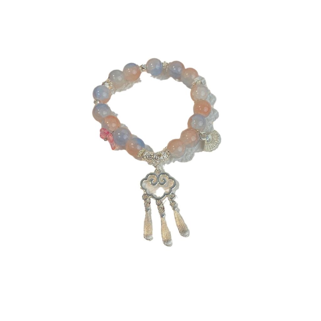 New Chinese Style Popular Beaded Bracelet Women's High-end Sense Niche Versatile Pearl Bracelet Retro Couple Hand Jewelry