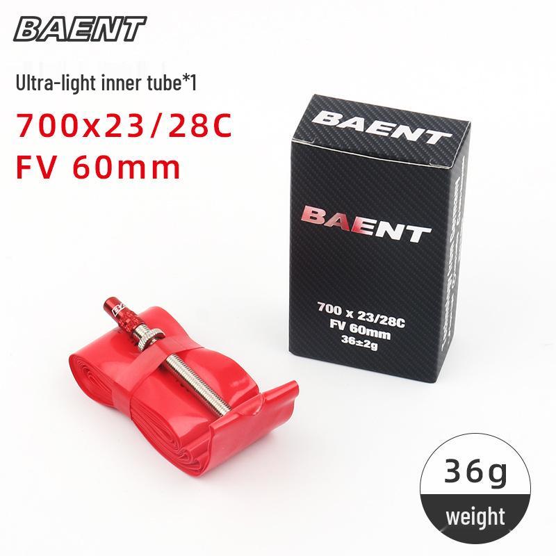 BAENT Ultralight 700C Road Bike Tube 20x1 (1-1/8), Wear-Resistant, Lightweight, Durable, Presta Valve F/V60