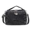 Womens Denim Tote Bag Lightweight Shoulder Crossbody Daily Use Small Square Handbag