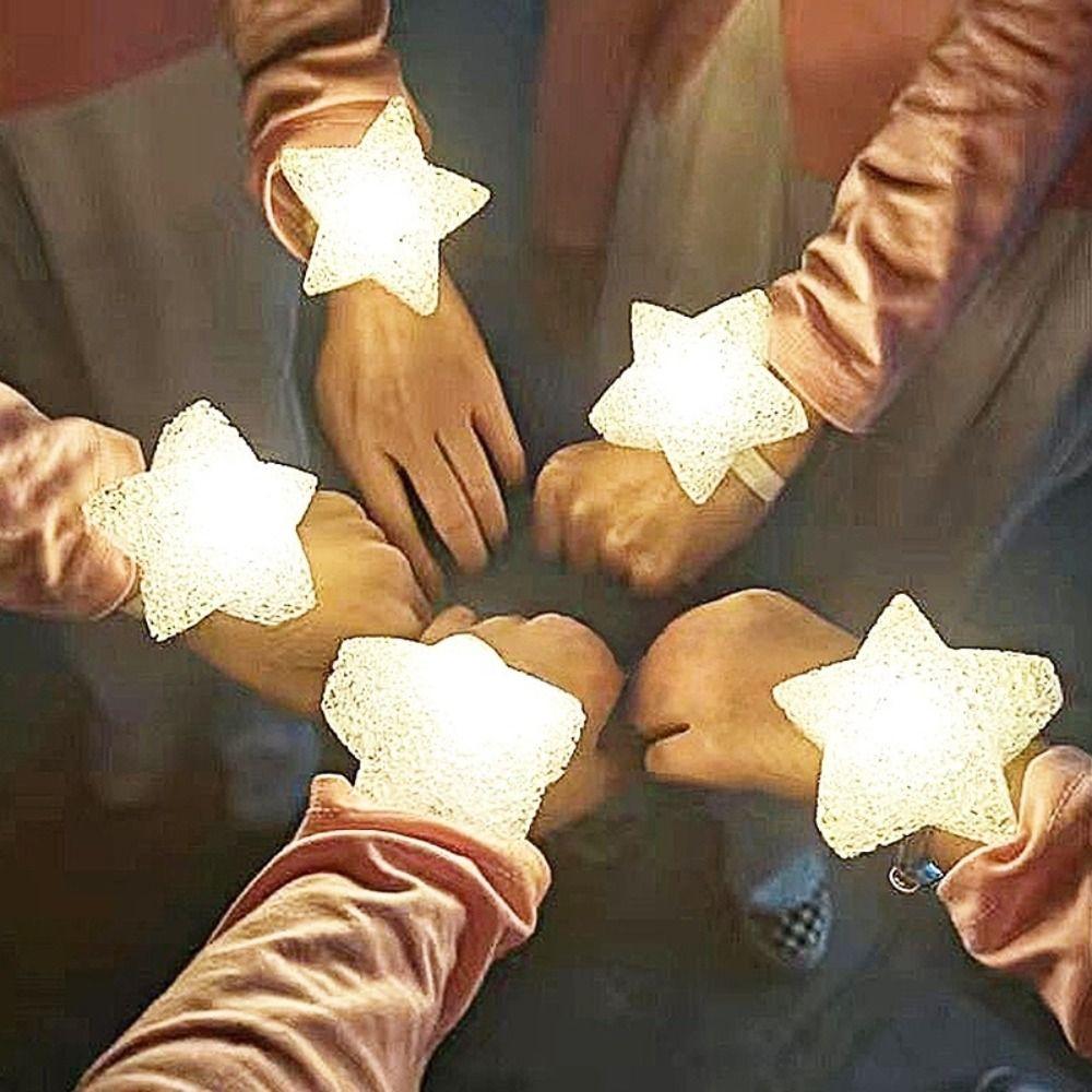 Concert Party Star Lighting Wristband Night Running Shining Light Flashing Bracelet  Warning Safety