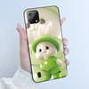 For Blackview A55 Case Oscal C60 Back Cover Luxury Cute Love Rabbit Funny Pattern Black TPU Soft Silicone Protective Phone Case