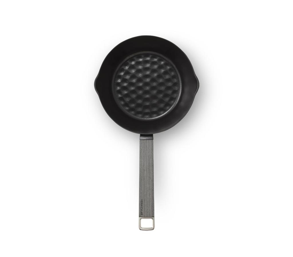 Vermicular Yukihira 16cm Matte Black Cast Iron Enamel Yukihira Saucepan for Japanese Simmered and Miso Includes Recipe Saucepan, Nabe, Single-Handed