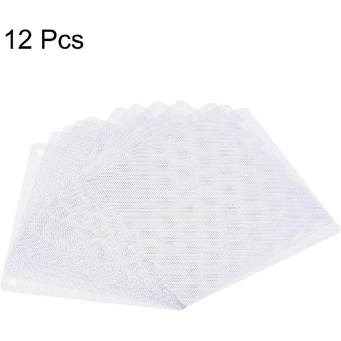 MECCANIXITY 140mm Computer Fan Filter Grills PVC Mesh Dustproof Case Cover for Computers, White Pack of 12