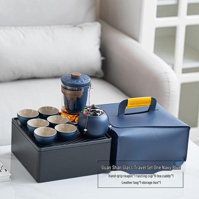Japanese Style Mountain View Ceramic Tea Set Gift Box