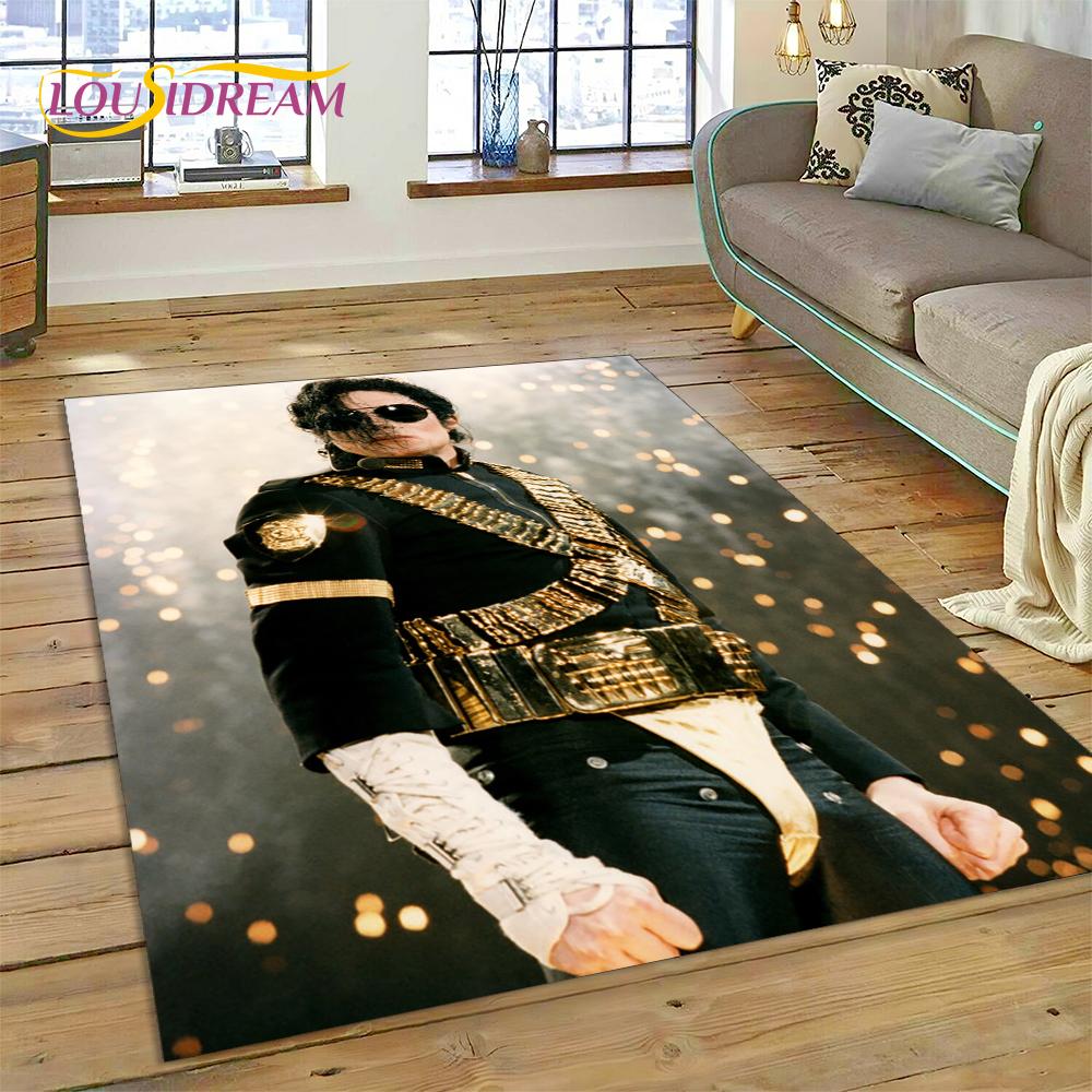 MJ Král Popu Michael Jackson Koberec do Obývacího pokoje Ložnice Domácí Dekorace, Podložka Protiskluzová Dekorace na Pohovku Rohožka Dárek