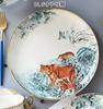 Nordic Ins Wind Ceramic Plates Dishes Bone China Animal Dessert Fruit Snack Plate Home Dinnerware Decoration