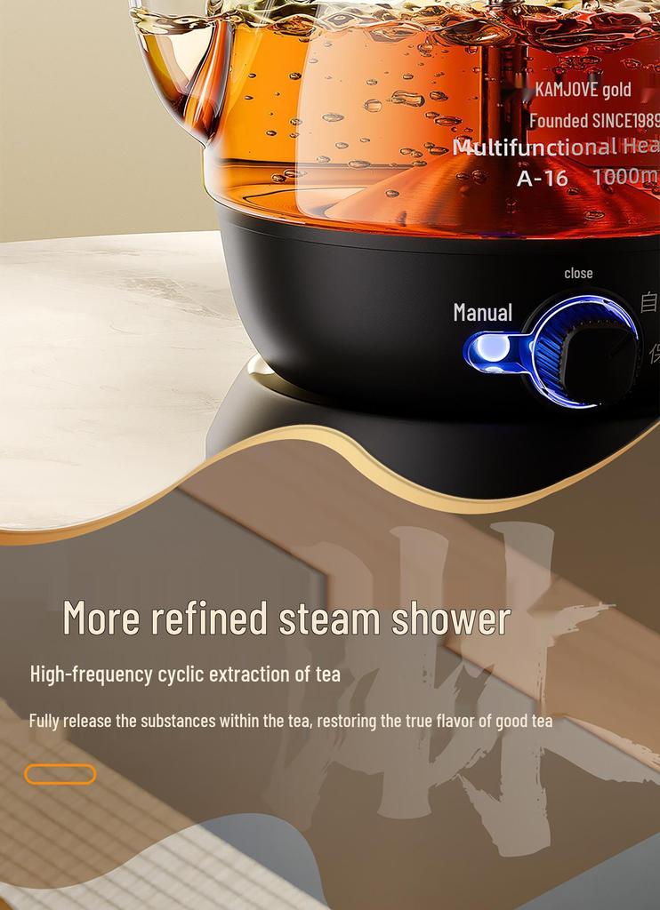 Jin Zao A-16 Golden 1L Tea Brewer & Health Pot with Spray Steam Function