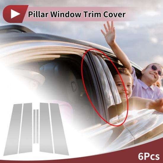 

6 Pcs Door Pillar Window Trim for Buick Lacrosse 2010-2016 Chrome Silver Tone