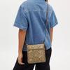 COACH Rowan Coated Canvas With Smooth Leather Shoulder Bag, Crossbody Bag Small Women's Khaki & Saddle & Gold CN766-IMWD9