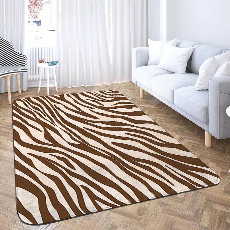 Animal Skin Pattern Leopard Print Carpet Home Bedroom Floor Decor Large Size Mat Non-slip Coffee Table Area Rug Bathroom Doormat