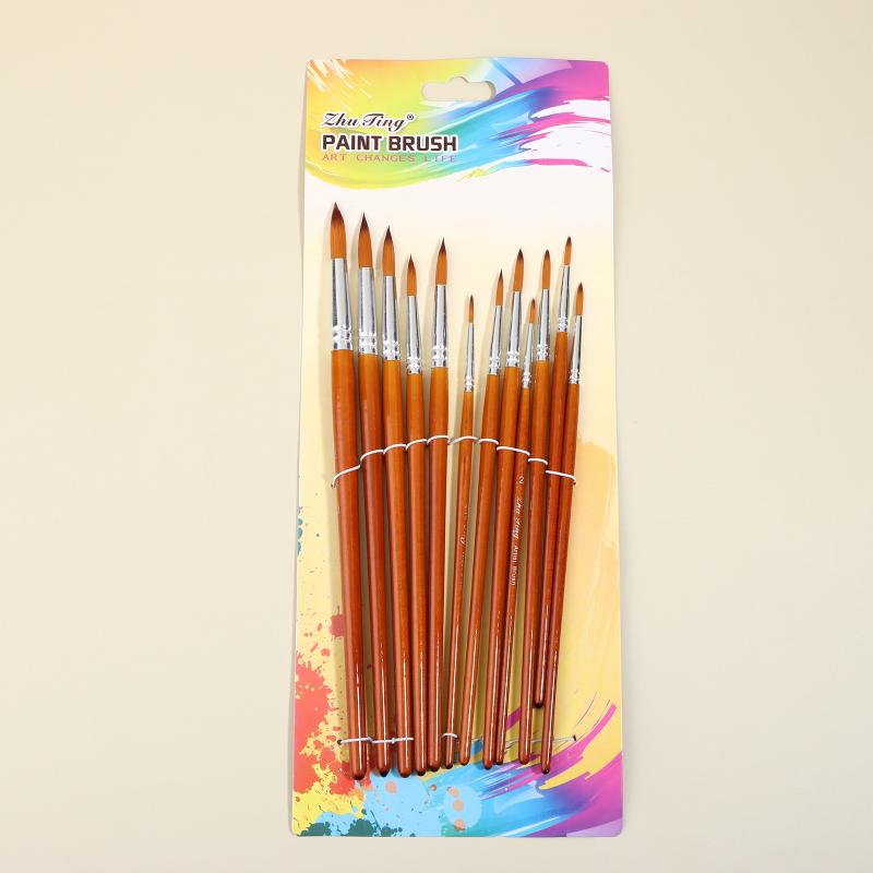 Professional Fine Detail Artist Brushes Set Flat and Pointed Head Premium Paint Brushes for Canvas Watercolor Art Drawing
