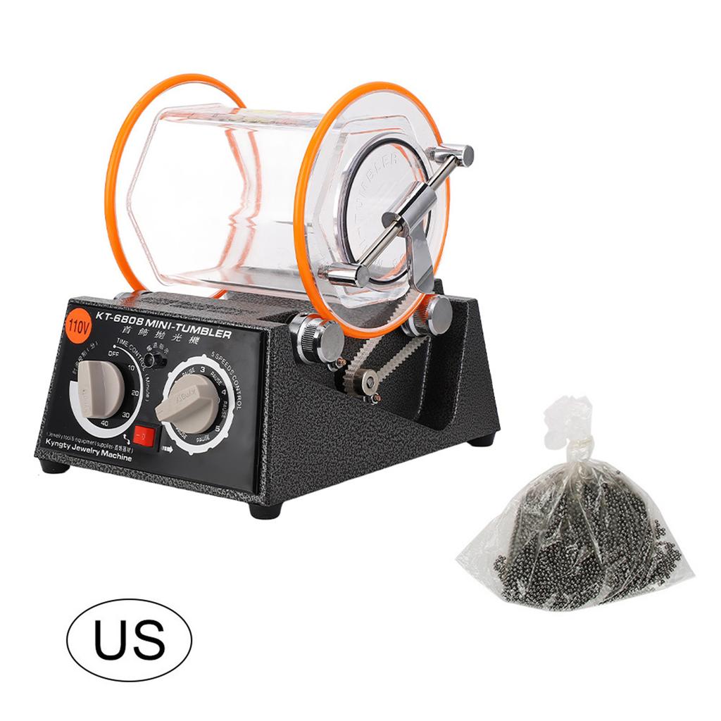 Rotary Tumbler Jewelry Polisher Machine Polishing Bead Cleaner KD-6808