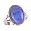 Natural Labradorite Gemstone 925 Solid Sterling Silver Jewelry Ring Size 10 r0y83