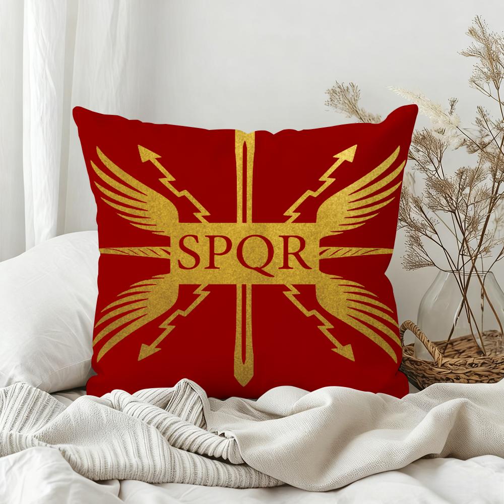 Gold Imperial Eagle Rome SPQR Pillow Case Sofa Living Room Bedroom Headboard Backrest Square Cushion Nap Time