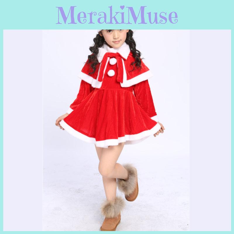 Premium Quality Velvet Kids Santa Claus Costume Red Christmas Outfit For Boys And Girls