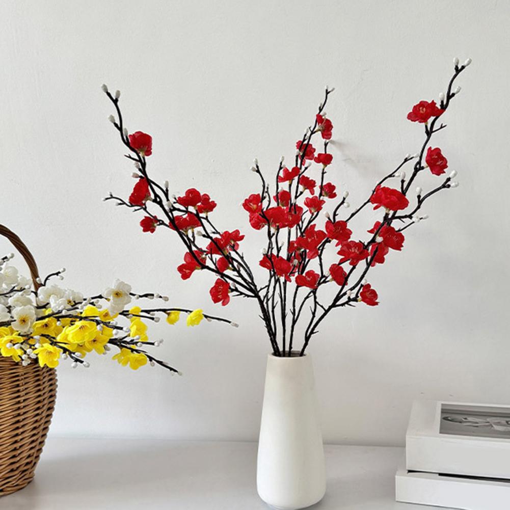 Fake Cherry Blossom Stem Artificial Flower Stem Plum Blossom Branches Faux Silk Cherry Blossom Stems Faux Wedding Flower Branch