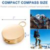 Camping Survival Pocket Compass - Heavy Duty Copper Clamshell Waterproof Glow-in-the-Dark Kids Compass