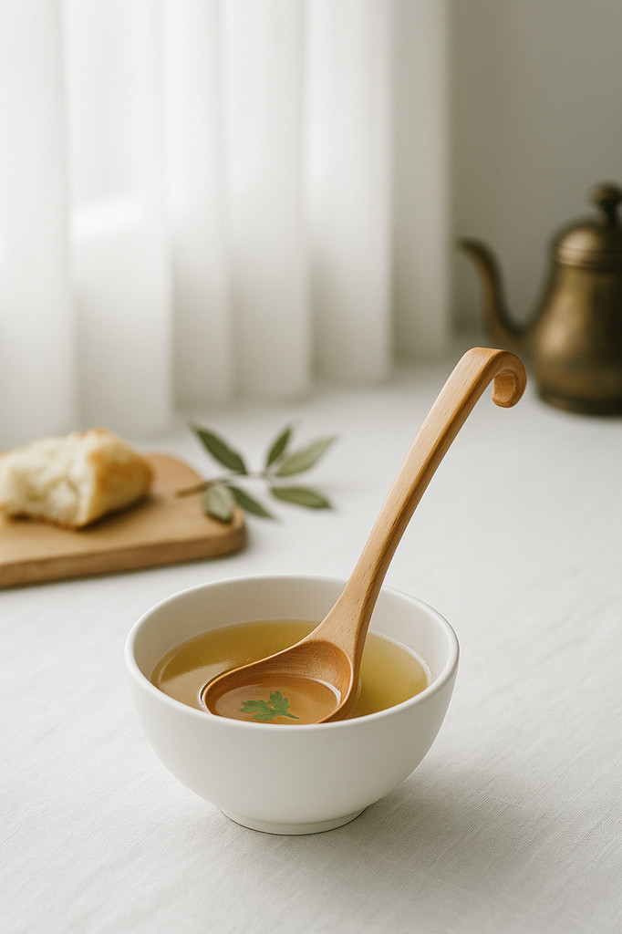 Suppenkelle, großer Suppenlöffel aus Holz, langer Griff, Küchenkelle, Koch-Servierlöffel für Suppe, Brei, Soßenschaufel, Holzgeschirr