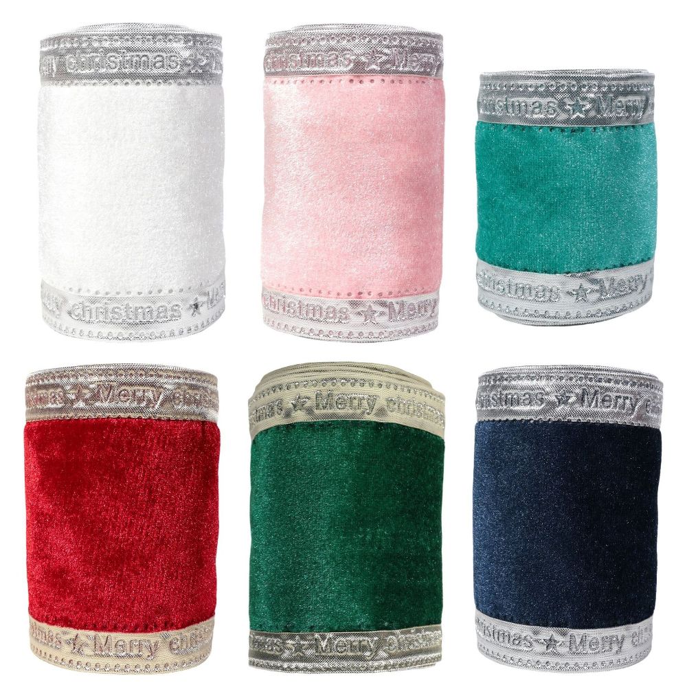 10cm Weihnachts-Schleifenband Bastelband Schleife Dekoband Festliches Geschenkpapier