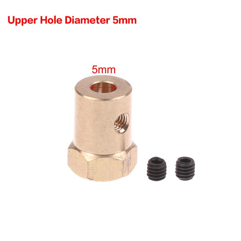 1Pcs 3/4/5/6/7/8MM Wheel Hex Coupling Coupler With Screws Brass Sleeve Adapter Tire Connector For RC Boat Car Spare Parts