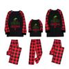 European & American Christmas Homewear Set with Plaid Pants - 2-Piece Outfit