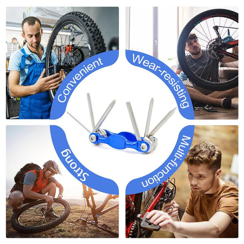 Repair Tool For Bike 6-in-1 Mountain Bike Tool Maintenance Kit Lightweight Maintenance Gadget Cycling Accessories For