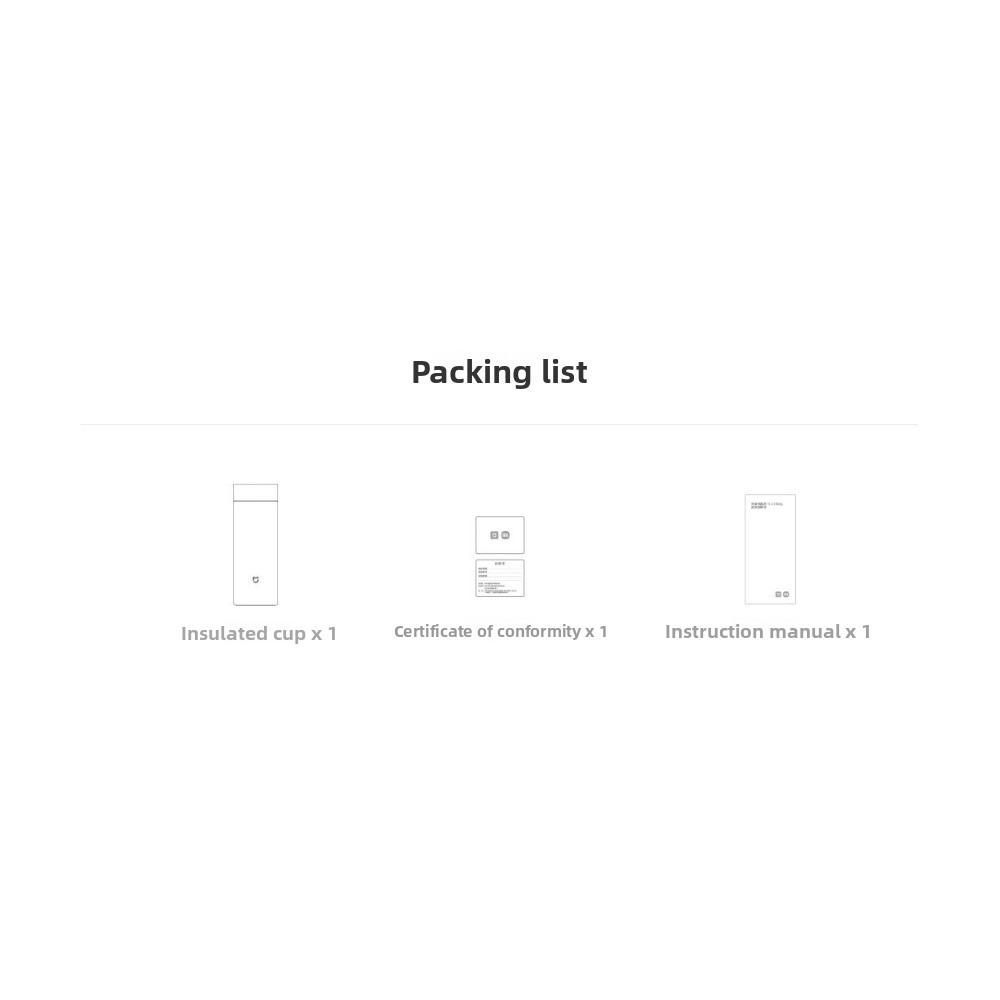 Xiaomi Taza Termo Mijia de Titanio TI2, 350ml/480ml Botella de Agua Aislada de Titanio Puro, Termo de Doble Pared para Café Té Viajes