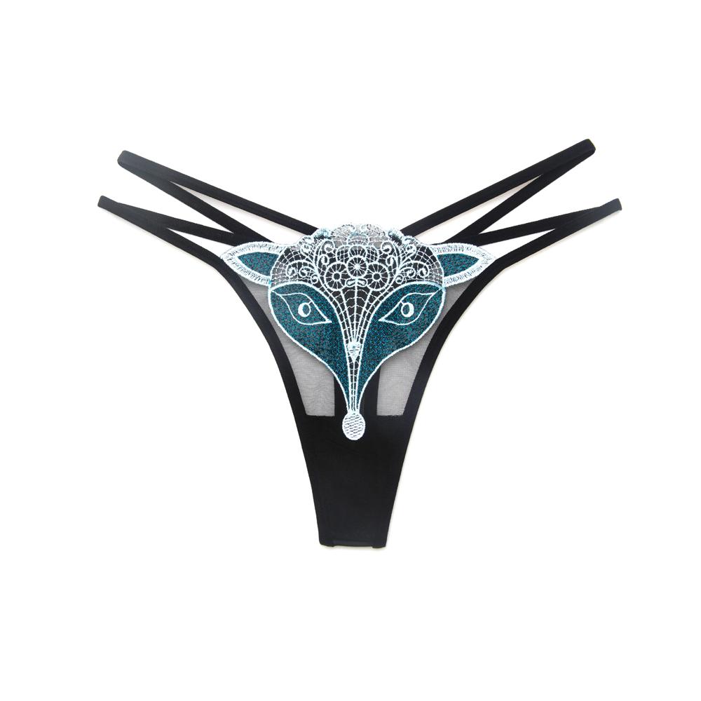 Erotic Panties Women Sexy Embroidery Thongs Transparent Hollow Girls Underwear Bikini Cute G-Strings