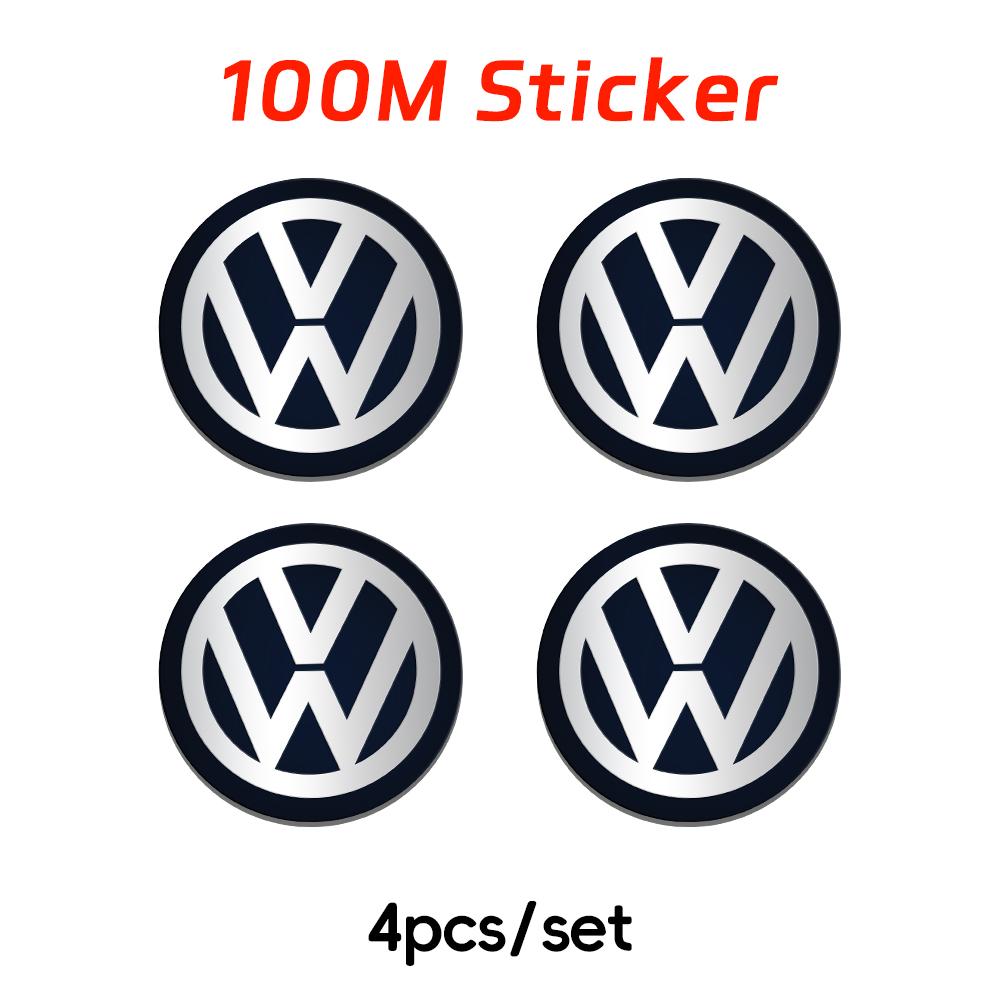 Pour VW Volkswagen Jetta MK5 Golf 4 pièces Pour Volkswagen VW 70mm 80mm 90mm 100mm 120mm Emblème de Voiture Cache-Moyeux Badge Autocollant