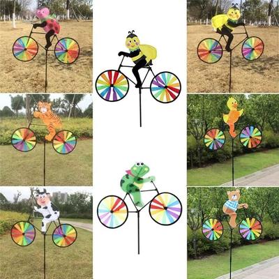 Biene Tier Fahrrad Windspiel Langlebiger Kunststoff Frosch Fahrrad Windmühle Garten Rasen Dekoration Außen Windmühle