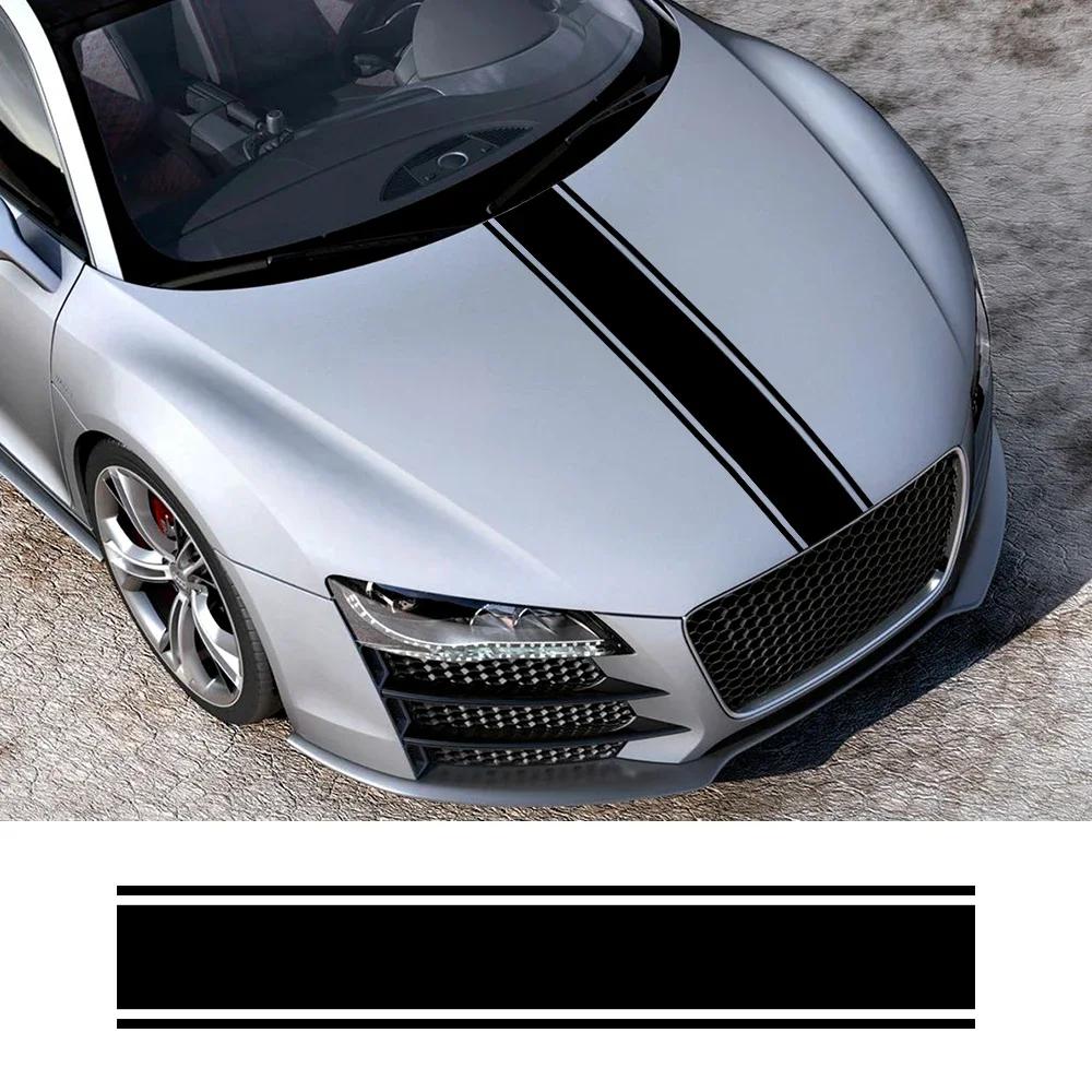 Universal Car Hood Cover Side Stickers Sport Style Graphics Wraps Auto Tuning Accessories Vinyl Film Vehicles Decoration Decals