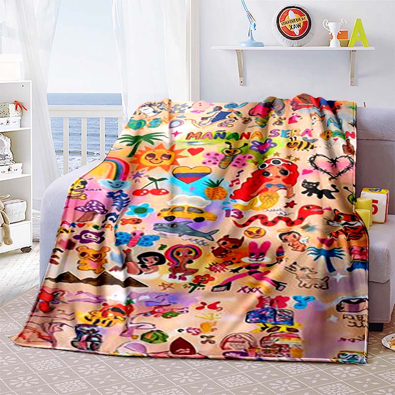 Customizable K-KAROL-G flannel blankets, perfect for autumn warmth, suitable for children and adults, and stylish K-POP shawls