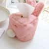 Household Tissue Holder and Organizer Pink Toilet Paper Napkin Storage Container