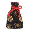 Hiranoya Co., Ltd. Hiranoya Amulet Drawstring Bag with Power Stone Holder, Salt and Gold Cherry Blossom Design, Cute Izumo Taisha Shrine Omotesando [B