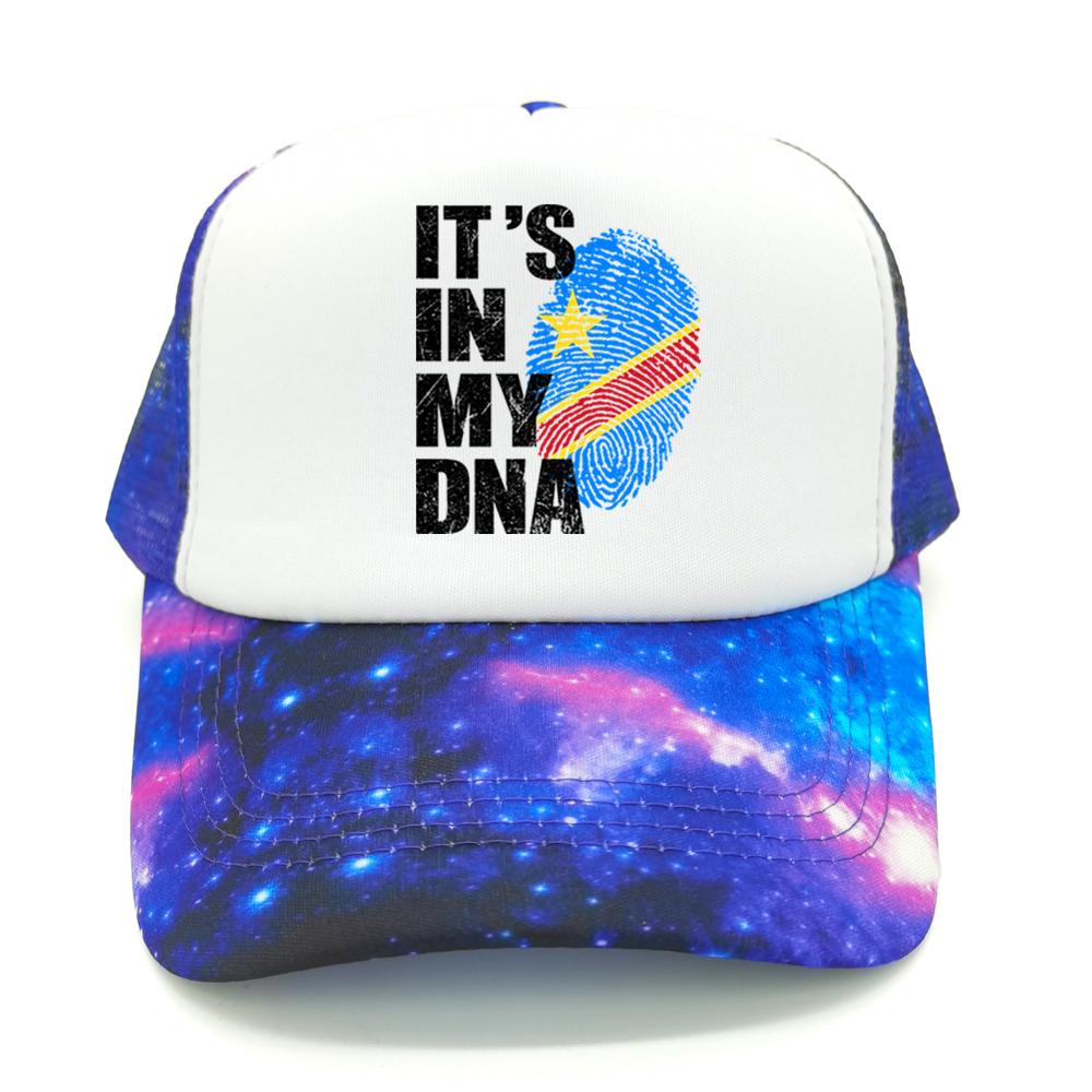 Democratic Congo Flag Trucker Hat Adjustable Mesh Baseball Cap Patriotic Congo Casual Sun Hats for Unisex Women