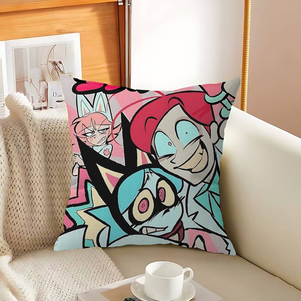 Popular Animation P-Psychocuties Personalized Pillow Dust Cover Bedroom Kids Party Decoration Pillowcase Birthday Children Gift 12x12Inch
