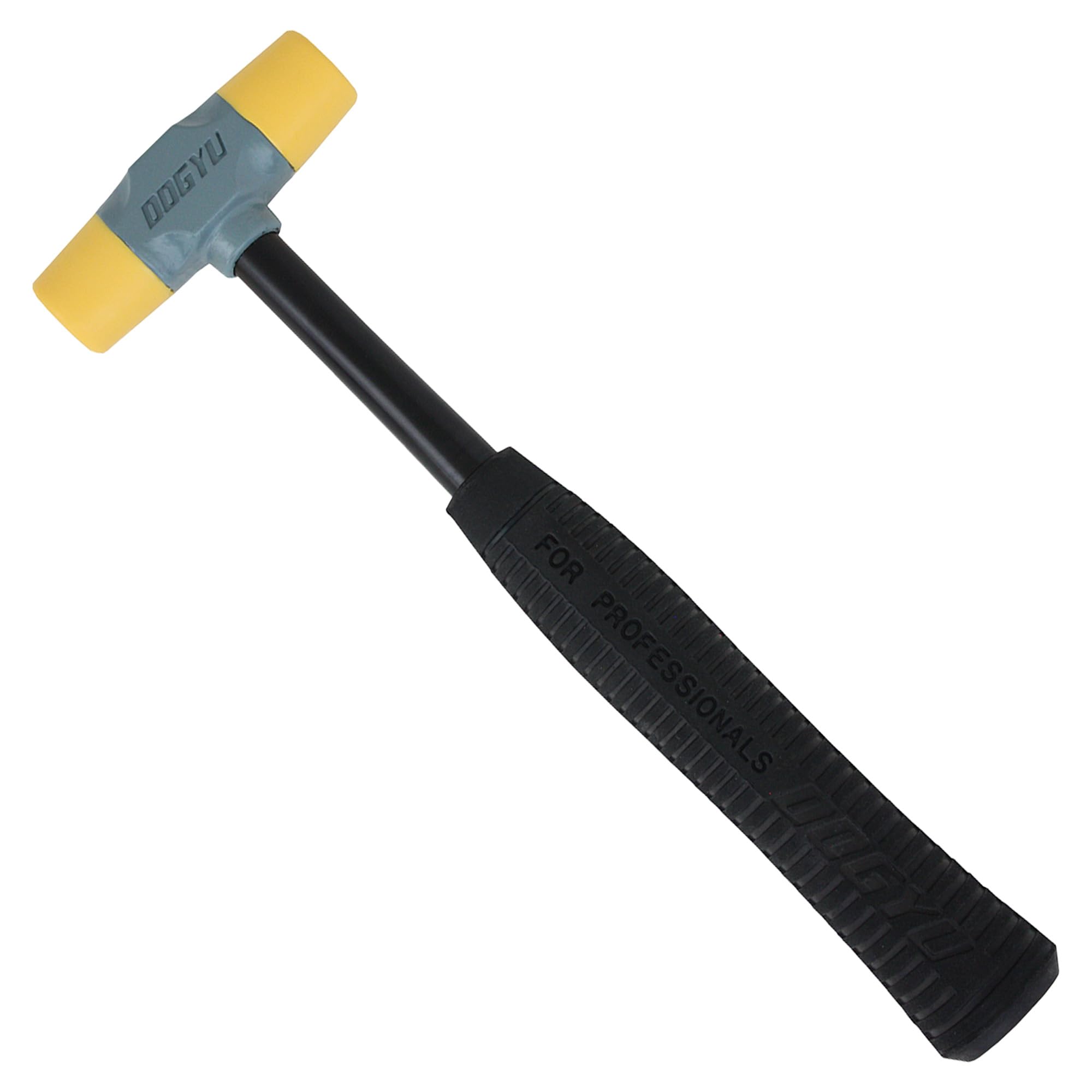 

DOGYU Pipe Handle Plastic Hammer, 0.5P, 03098, Heavy-Duty, Replaceable Plastic Head, Soft Pipe Handle, Break-Resistant Rubber Grip