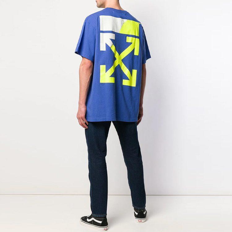 OFF WHITE SS19 T Shirts Men's Crew Neck Moderate Heavyweight OMAA038S191850063060