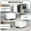 Trash Can 30L, Soft-Close Lid, Fingerprint-Proof, Foot Pedal, Metal/Plastic, 28x35x63.5 Cm, White