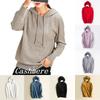 Locker gestrickter Damen-Hoodie aus weichem Kaschmir für kuscheligen Komfort