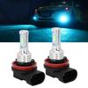 Akozon 2pcs H8/H11 80W 8000K LED Fog Light Ice Blue 12-24V Universal + H11+Fog+Light+Bulb