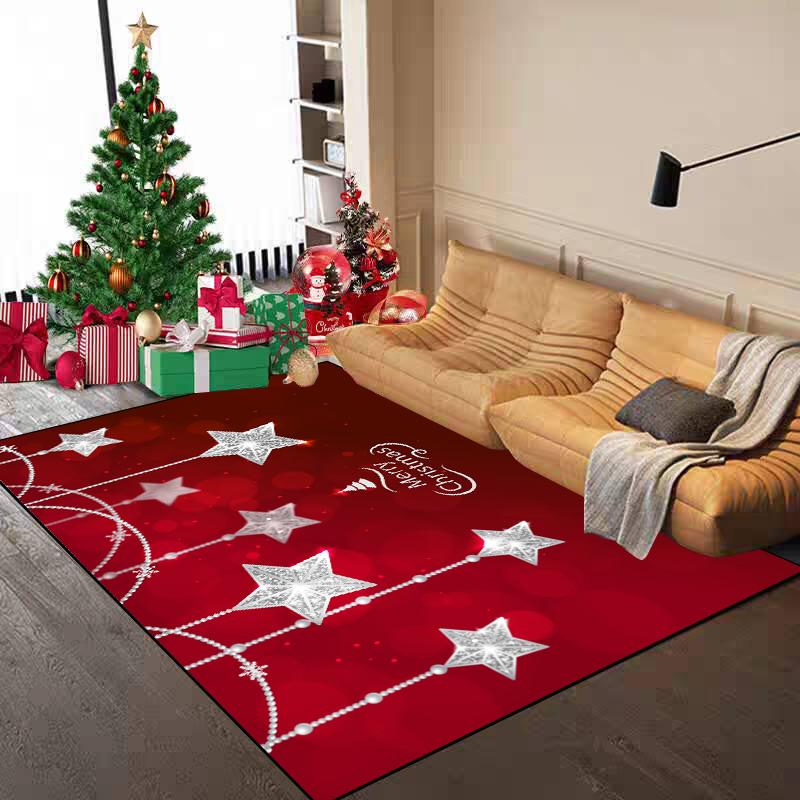 Carpet for Living Room European Classical Blue Flower Carpet Non-slip Bedroom Large Area Floor Mat Washable Cloakroom Lounge Rug