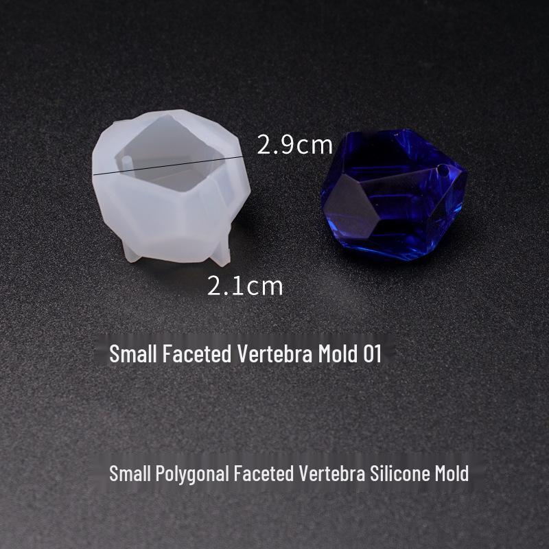 Poppy DIY Crystal Resin Mold for Tabletop Faceted Vertebrae Decoration - Small Silicone Mold Accessories