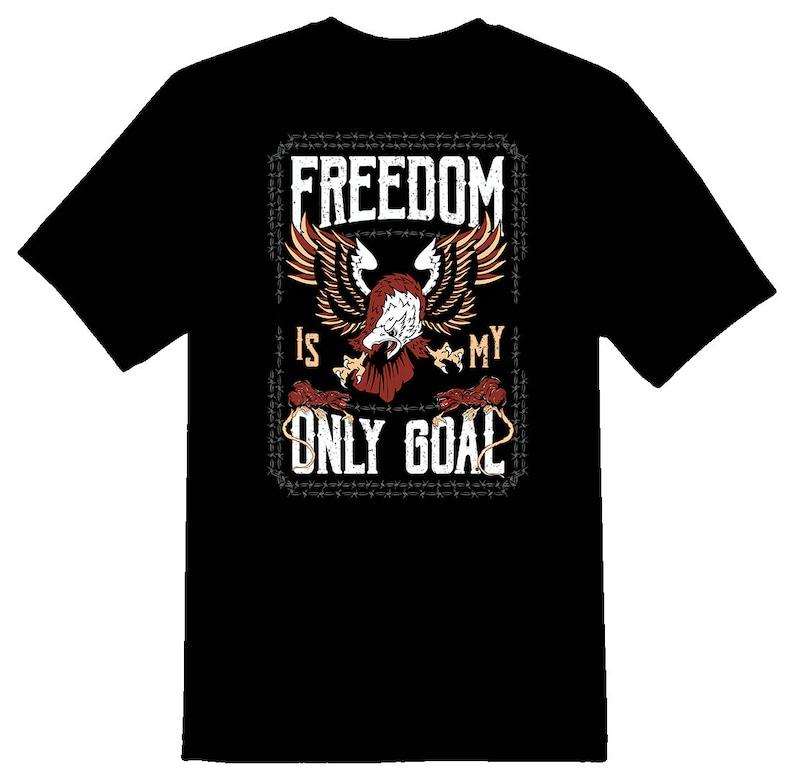 Freedom is my goal american eagle black  tee 160